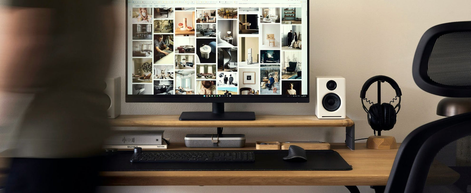 SootheForLife homepage banner showing modern minimalist workspace with desk mat