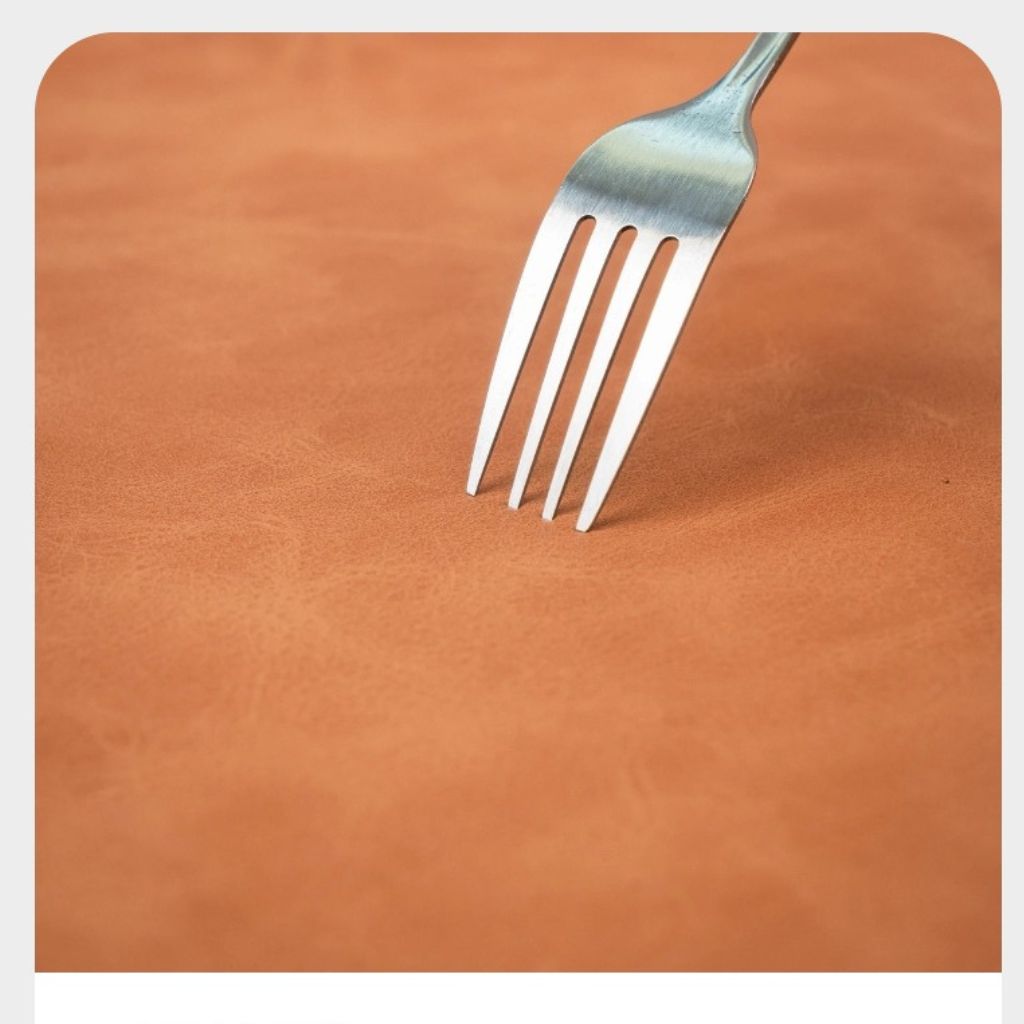 SootheForLife crazy horse style brown desk mat rolled edge flexible corner detail for craftsmanship