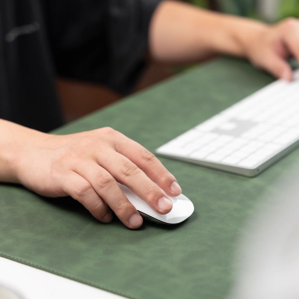 SootheForLife crazy horse style dark green desk mat mouse use for productivity workspace