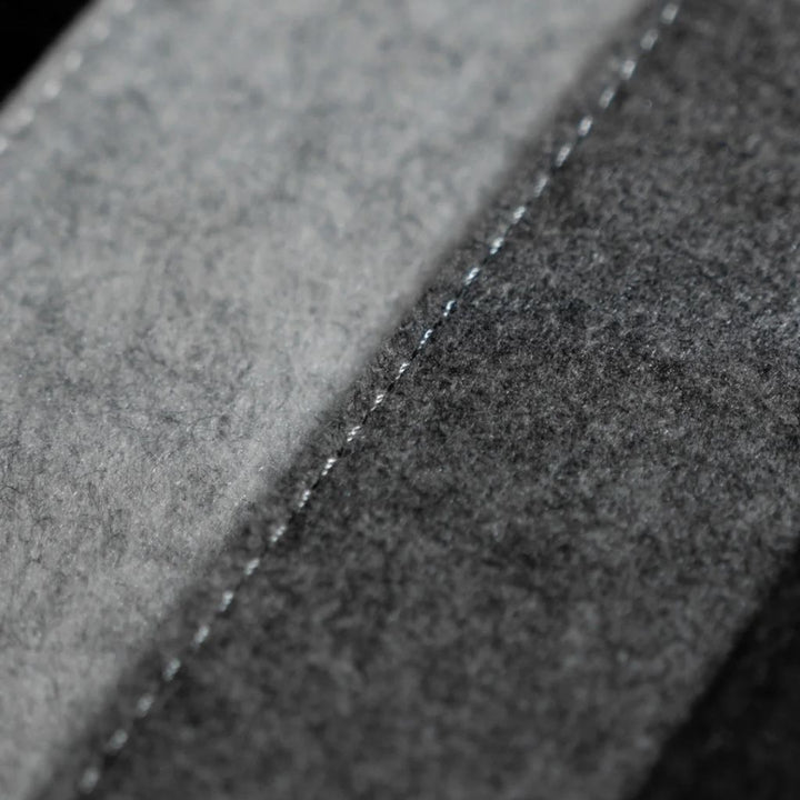 SootheForLife felt desk mat edge stitching closeup for craftsmanship and durability detail