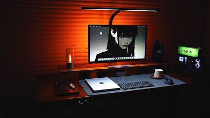 SootheForLife felt desk mat gaming setup demo showing RGB lighting and wide desk coverage