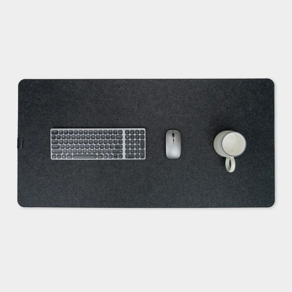 SootheForLife felt desk mat hero minimal setup showing clean modern workspace layout