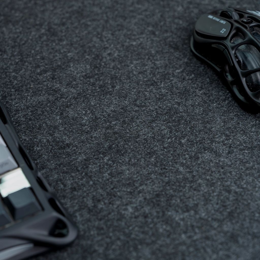 SootheForLife felt desk mat texture closeup showing fine wool fiber surface