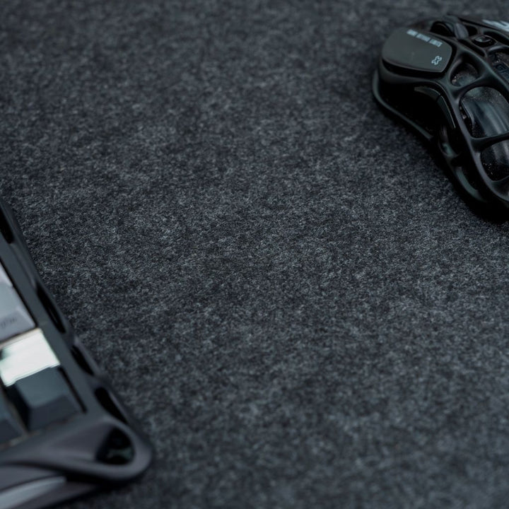 SootheForLife felt desk mat texture closeup showing fine wool fiber surface