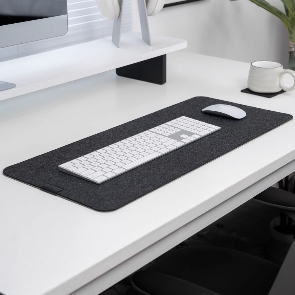 SootheForLife felt desk mat writing scene for organized and professional workspace