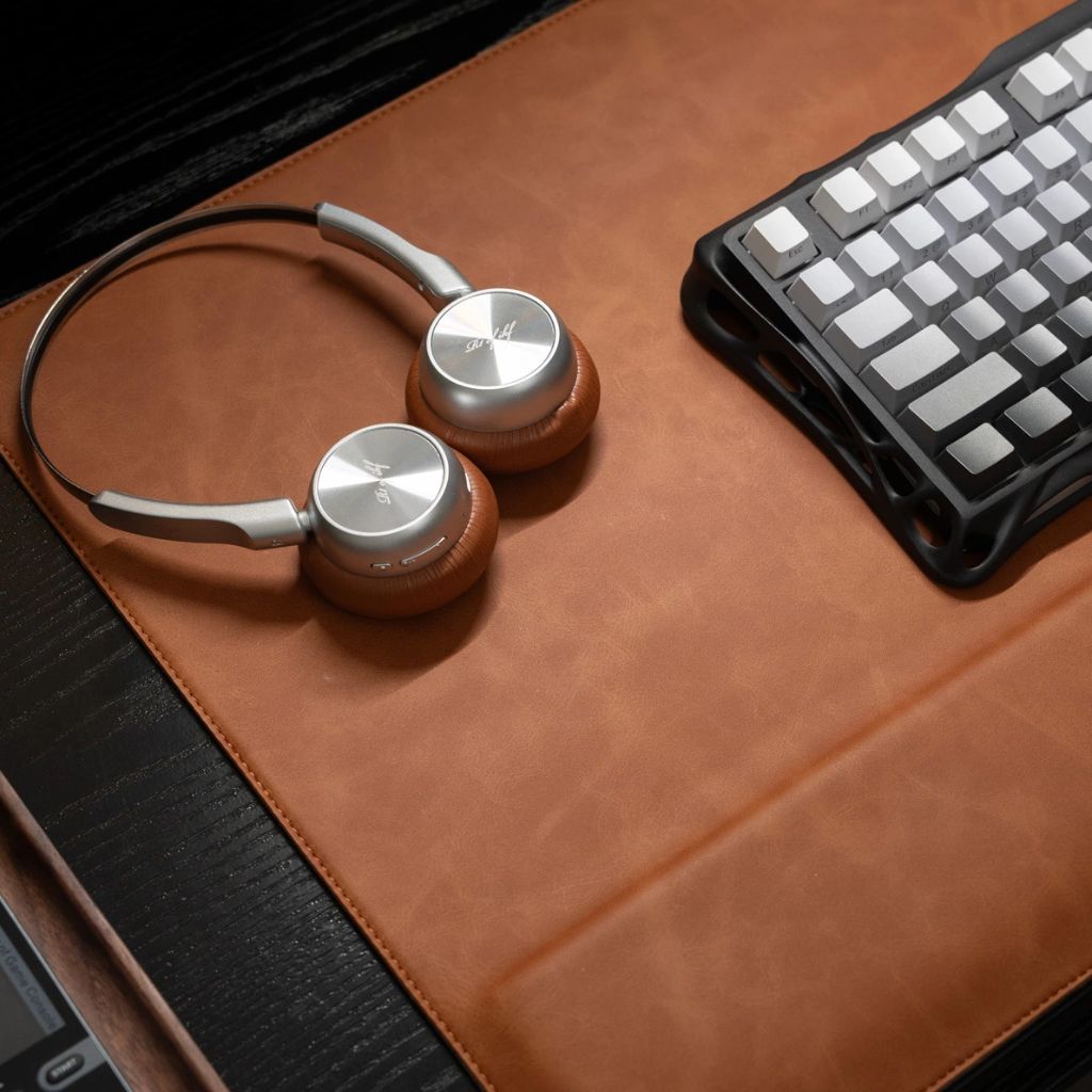 SootheForLife magnetic wrist rest brown desk mat accessories for desktop organization