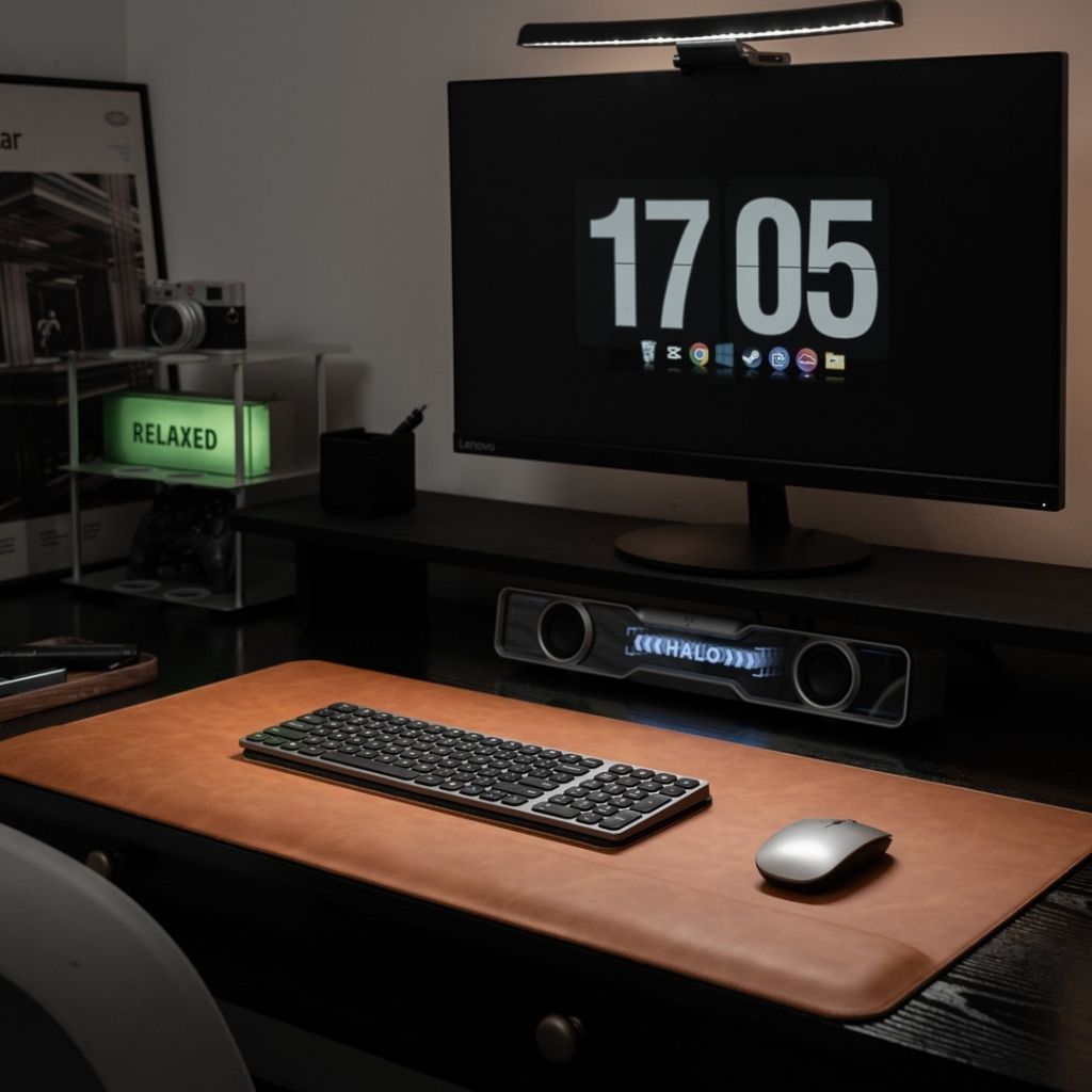 SootheForLife magnetic wrist rest brown desk mat hero desk setup for professional users