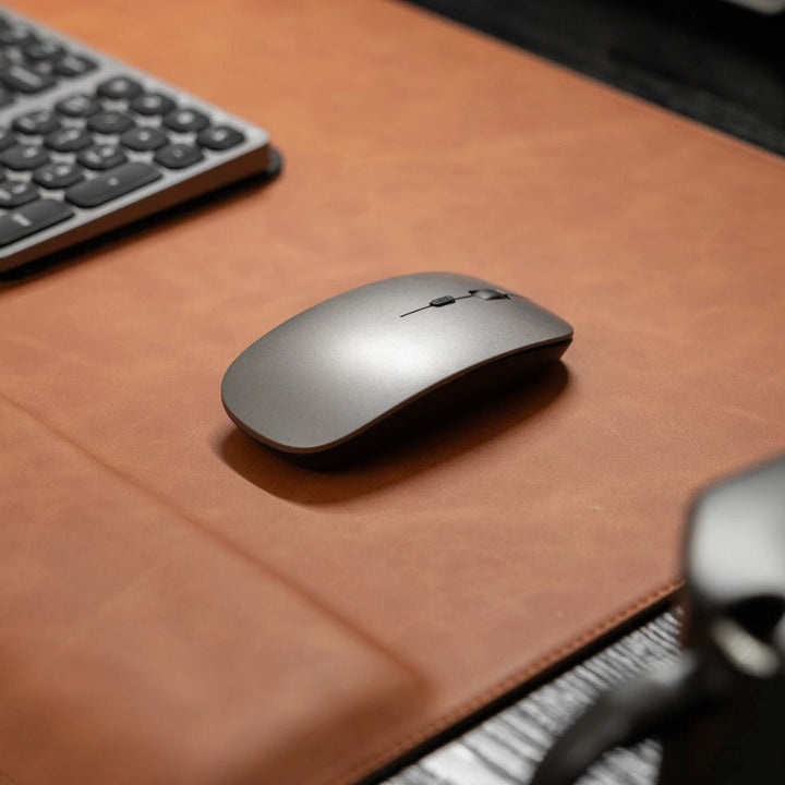 SootheForLife magnetic wrist rest brown desk mat mouse use for productivity setup