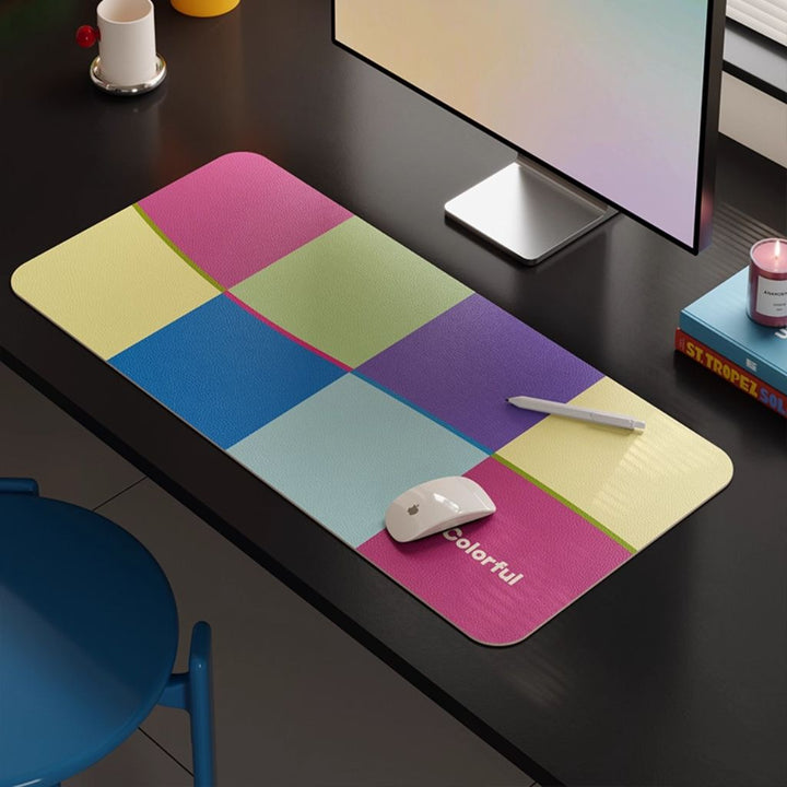 SootheForLife mosaic pastel desk mat for colorful home office users