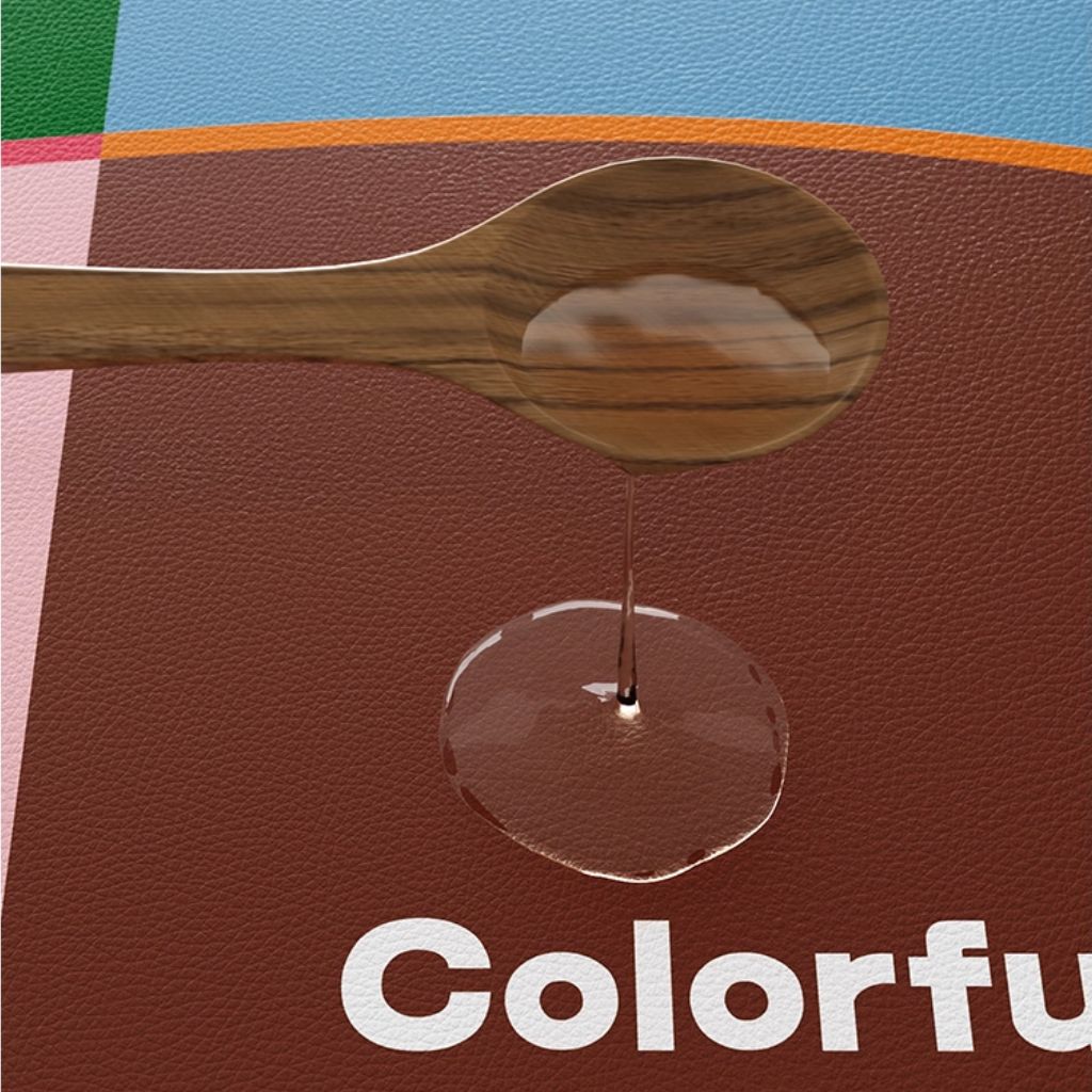 SootheForLife brown desk mat with glass decor for aesthetic workspace users