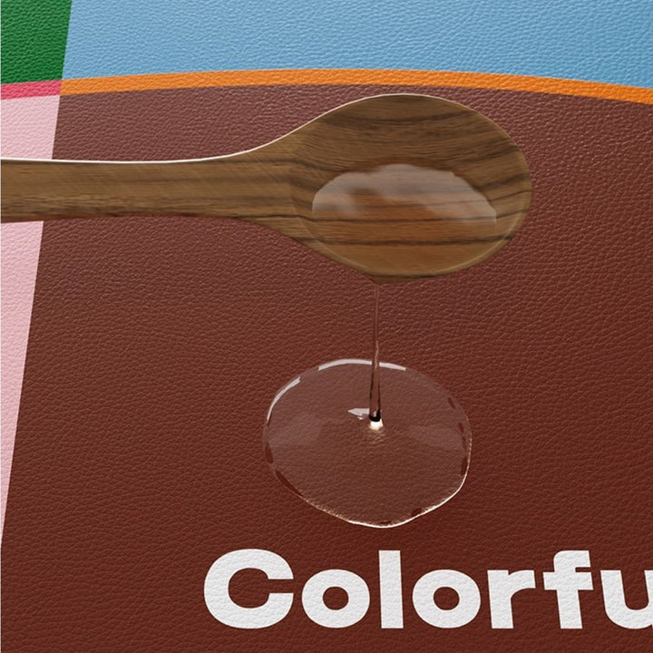 SootheForLife brown desk mat with glass decor for aesthetic workspace users