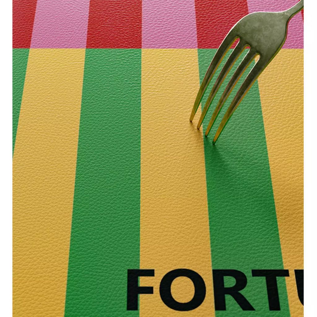 SootheForLife striped yellow-green desk mat for home office users