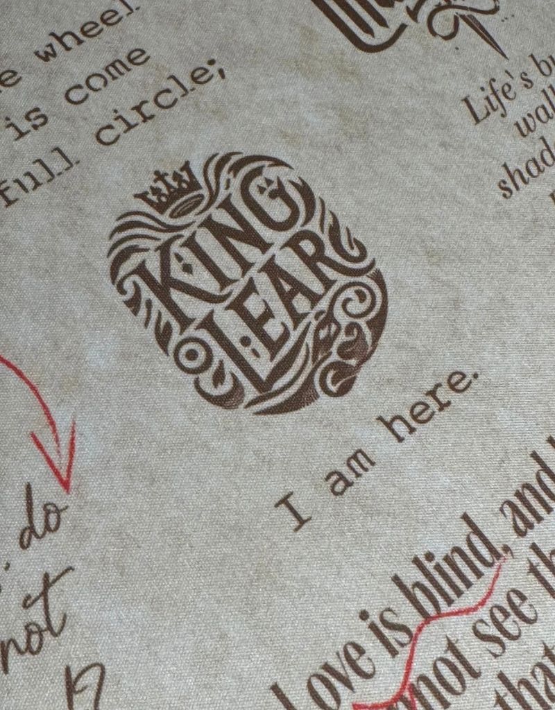 SootheForLife Shakespeare manuscript desk mat crest seal closeup for detail-oriented users