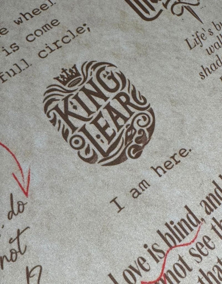 SootheForLife Shakespeare manuscript desk mat crest seal closeup for detail-oriented users