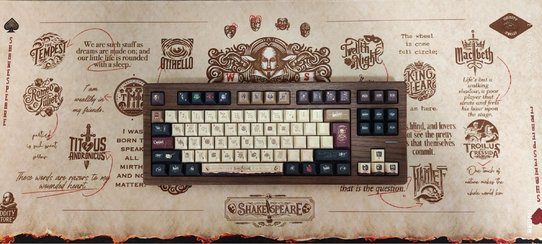 SootheForLife Shakespeare manuscript desk mat full front view for product showcase