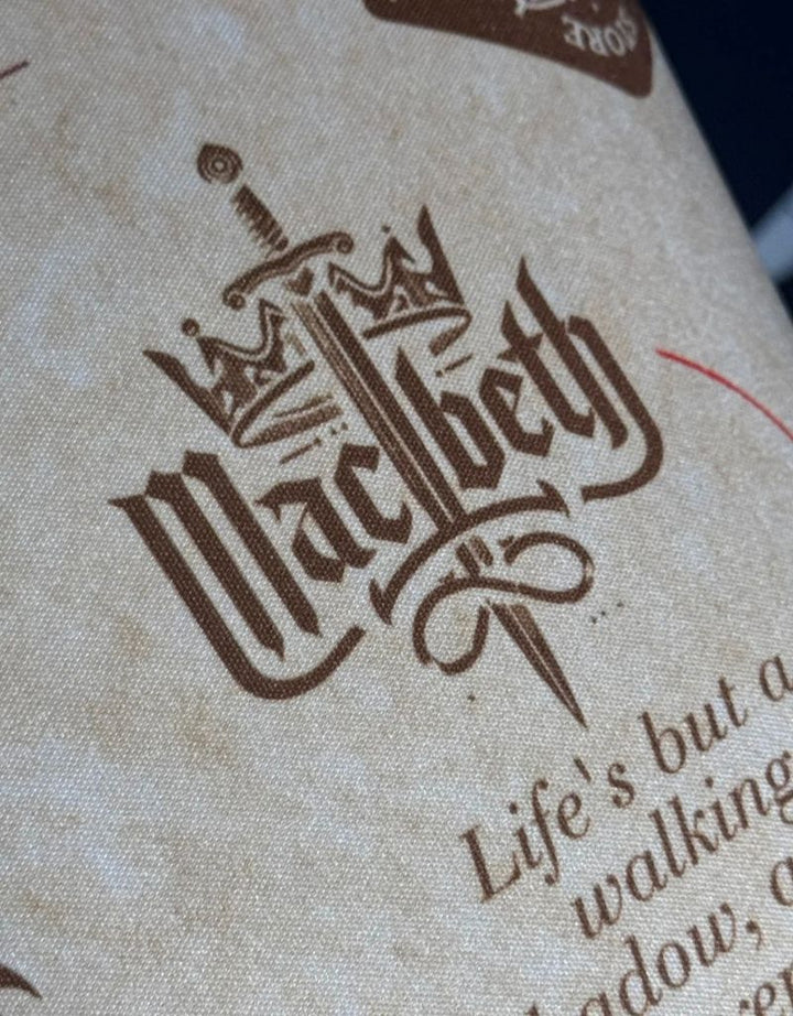 SootheForLife Shakespeare manuscript desk mat Macbeth texture closeup for literature enthusiasts