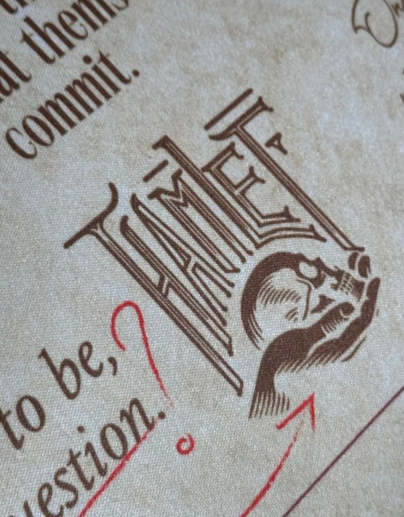 SootheForLife Shakespeare manuscript desk mat quote callout closeup for classic design fans