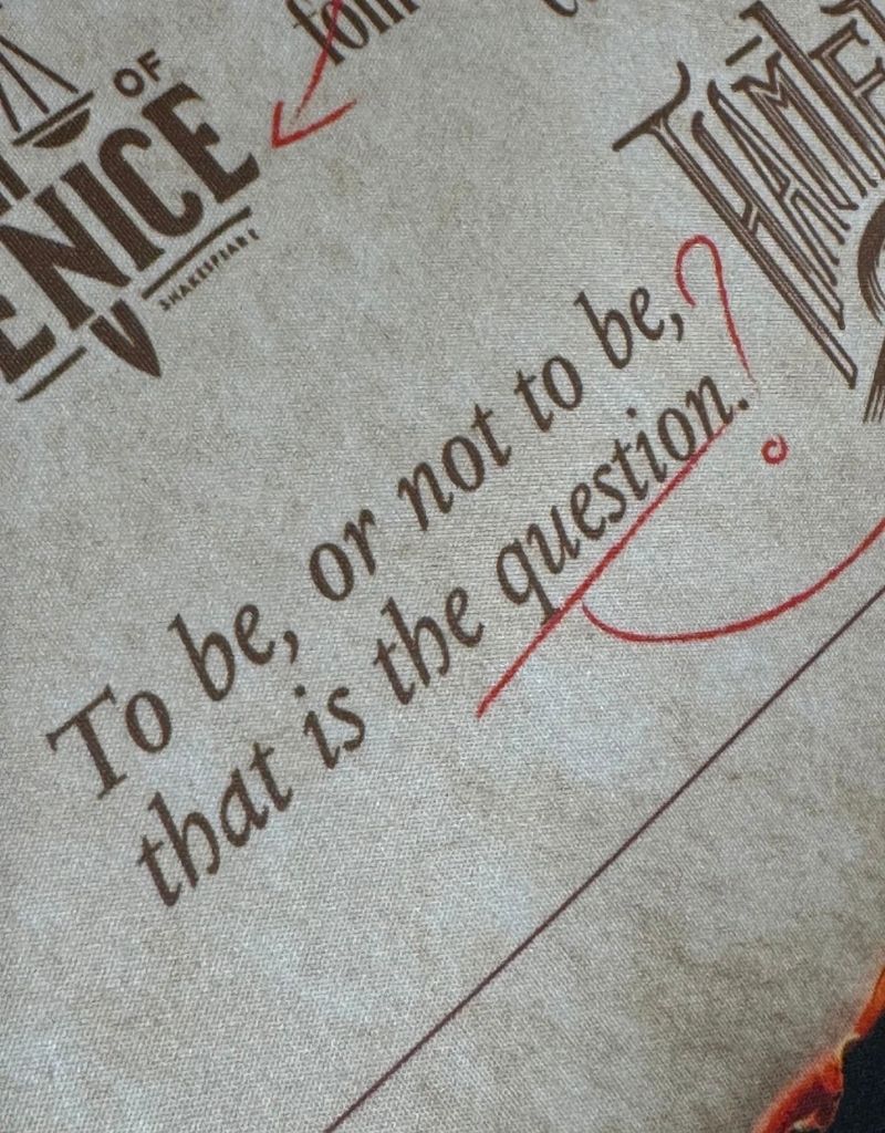 SootheForLife Shakespeare manuscript desk mat quote markup detail for literature enthusiasts