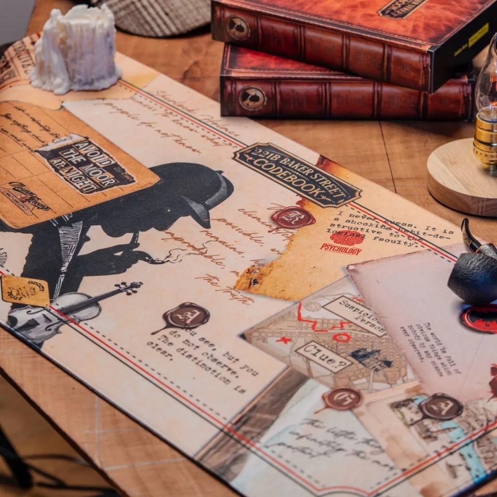 SootheForLife 221B Baker Street codebook desk mat overview for vintage workspace users
