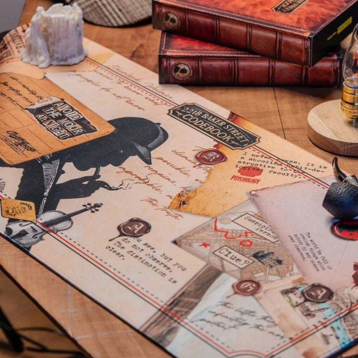 SootheForLife 221B Baker Street codebook desk mat overview for vintage workspace users