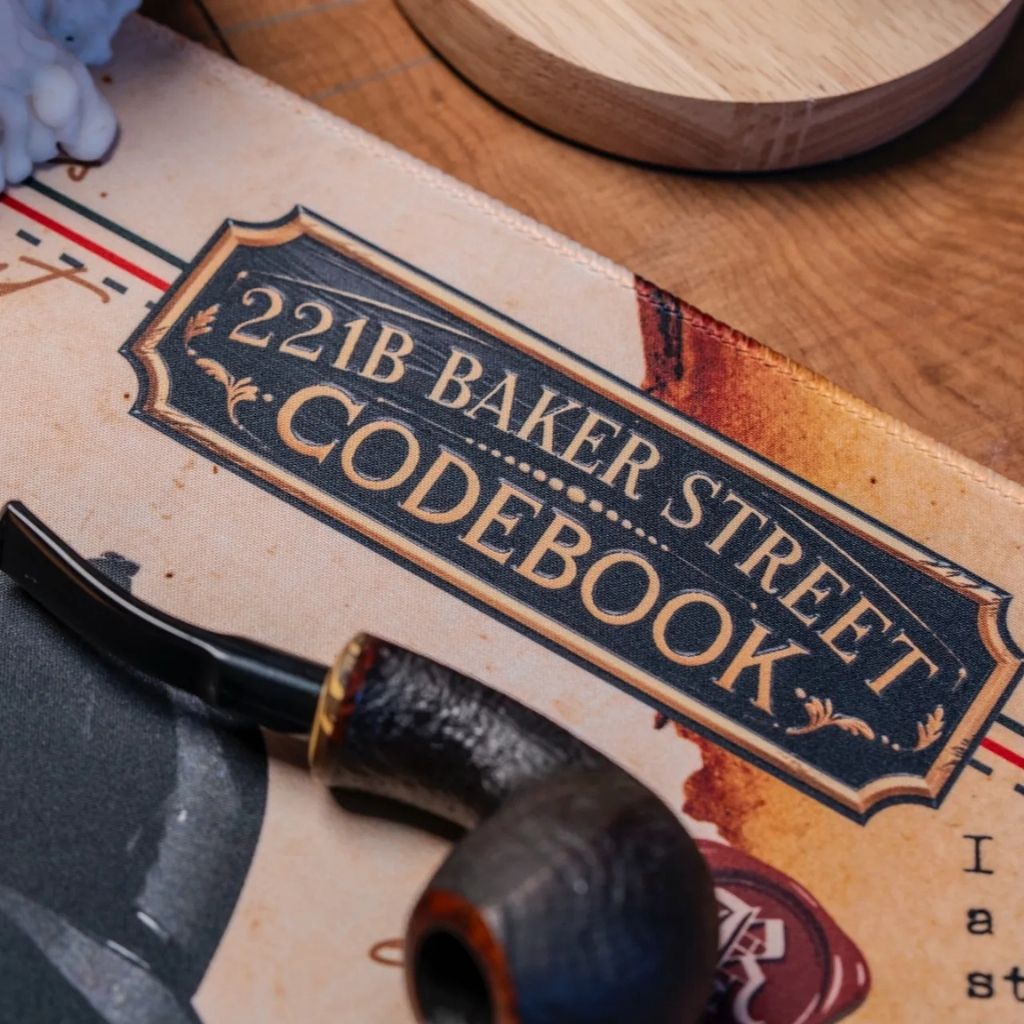 SootheForLife 221B Baker Street desk mat codebook label detail for detail-oriented buyers