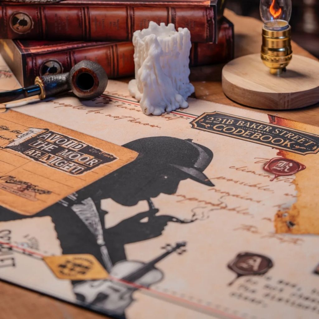 SootheForLife 221B Baker Street desk mat flat lay setup for writers and creators