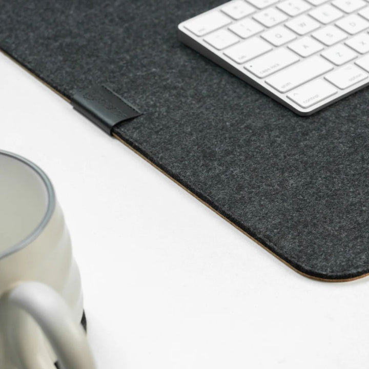 SootheForLife wool felt desk mat keyboard and mouse setup for modern workspace layout